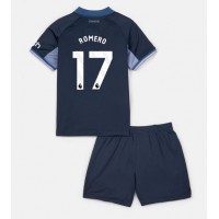 Dětský Fotbalový dres Tottenham Hotspur Cristian Romero #17 2023-24 Venkovní Krátký Rukáv (+ trenýrky)